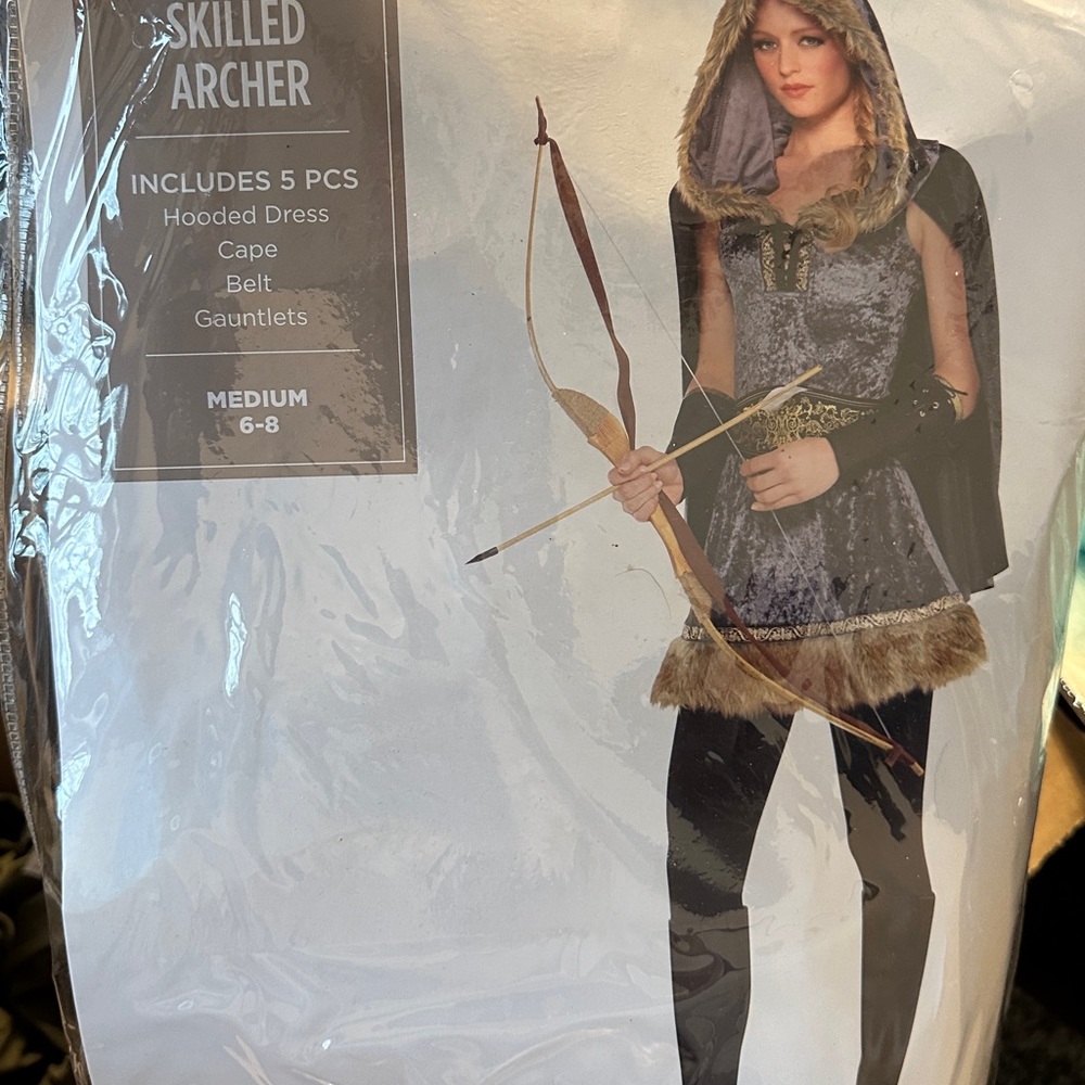 Skilled Archer Costume with Hooded Dress